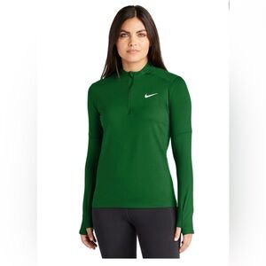Nike Track Jacket Zip Top Women’s Golf Dri-FIT 1/2 Green Pull Over